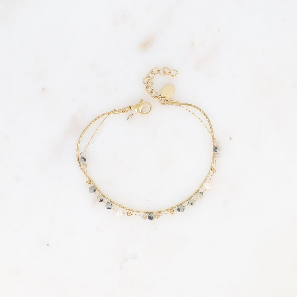 BRACELET 2 RANGS EDWINA / DIFFERENTES COULEURS