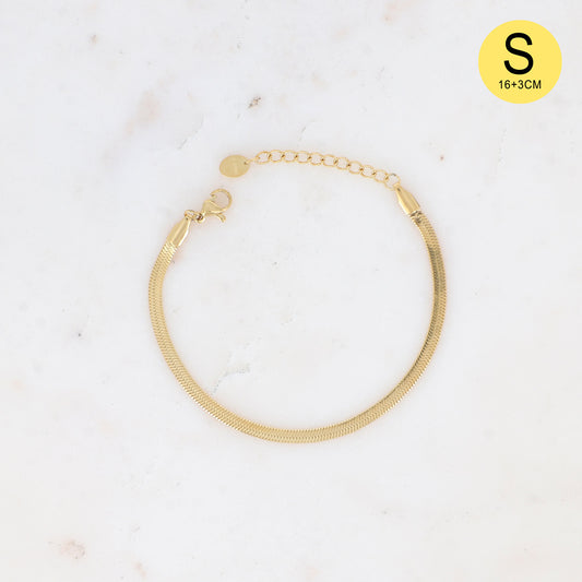 BRACELET KIRU S - MAILLE MIROIR / DORE OU ARGENT