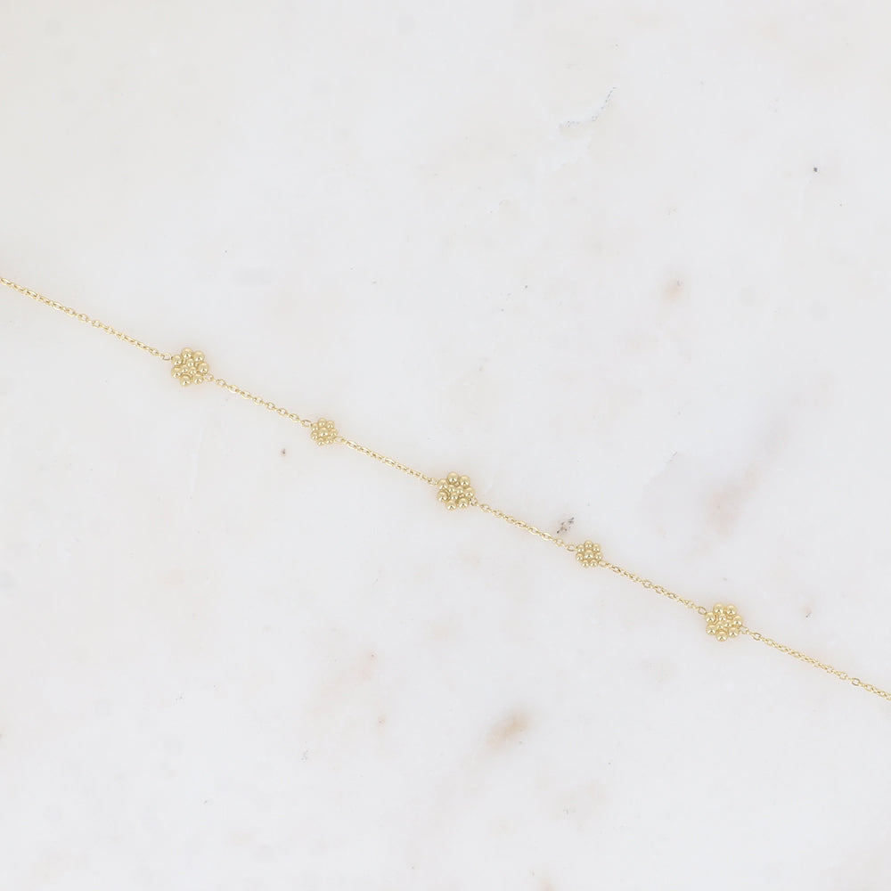 BRACELET - PETITES FLEURS / DORE OU ARGENT