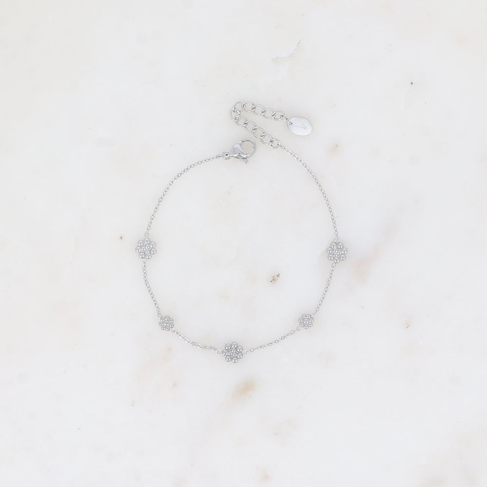 BRACELET - PETITES FLEURS / DORE OU ARGENT