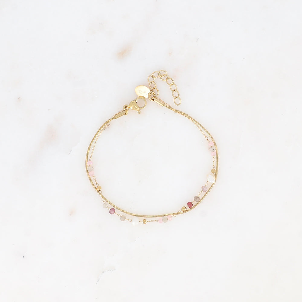 BRACELET 2 RANGS EDWINA / DIFFERENTES COULEURS