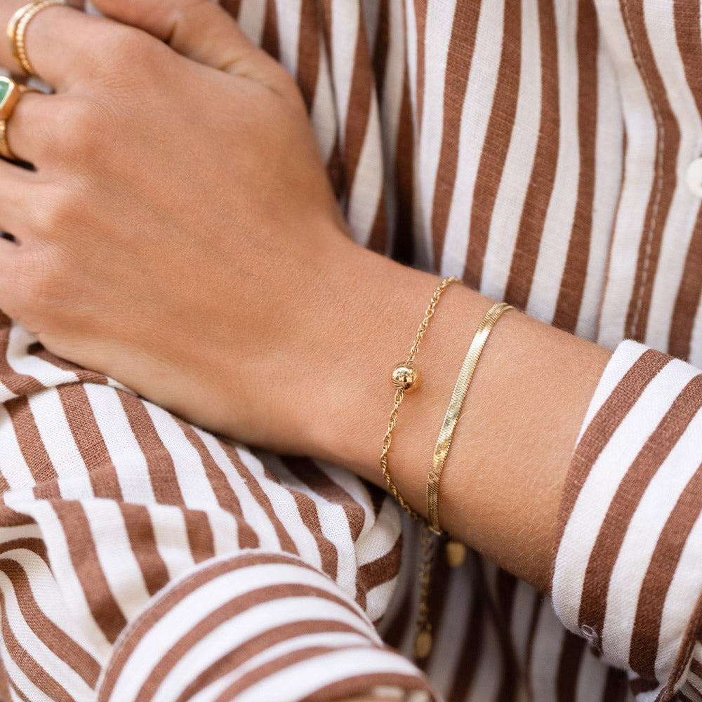 BRACELET BADIA - BOULE / DORE OU ARGENT