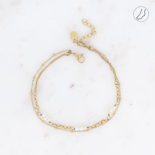 BRACELET DE CHEVILLE - 2 RANGS