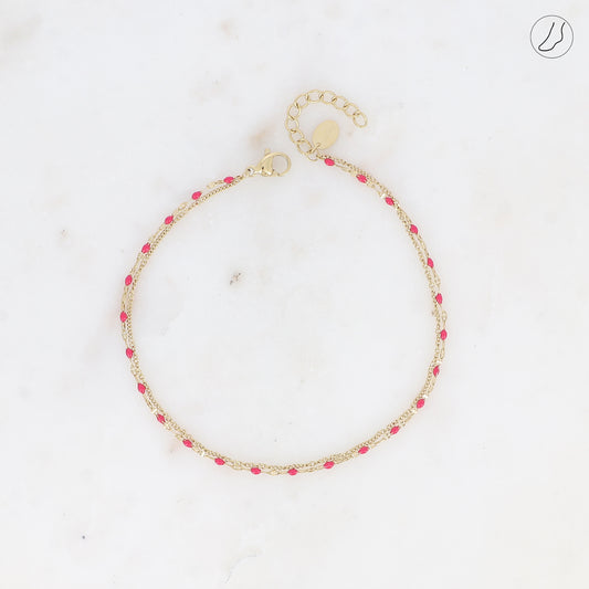 BRACELETS DE CHEVILLE 2 RANGS / PLUSIEURS COULEURS