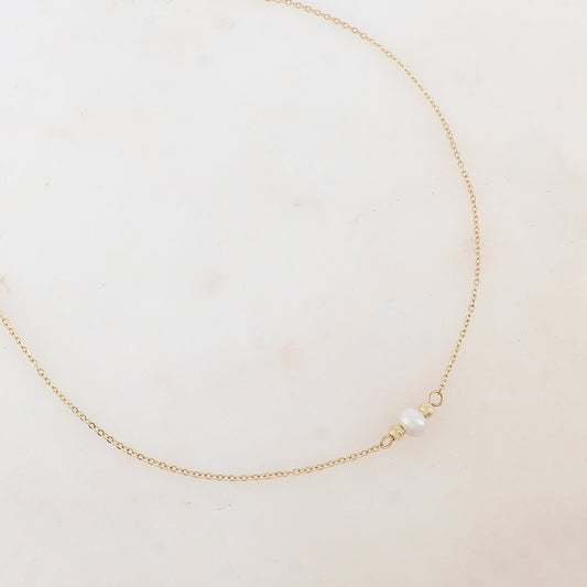COLLIER AVEC PERLE D'EAU DOUCE