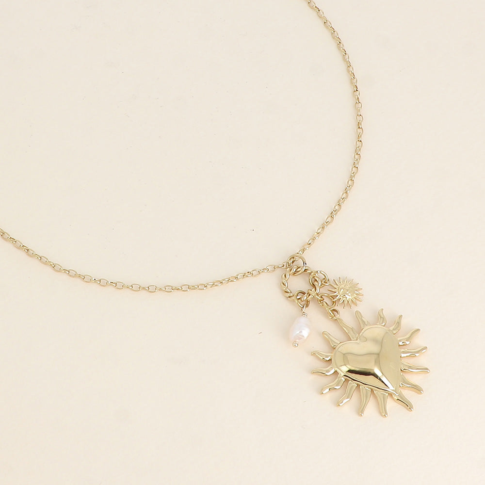 COLLIER - COEUR / DORE OU ARGENT