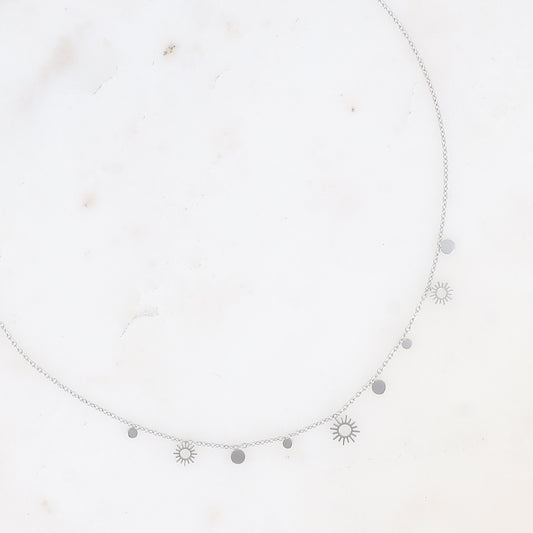 COLLIER - PAMPILLES RONDES ET SOLEIL