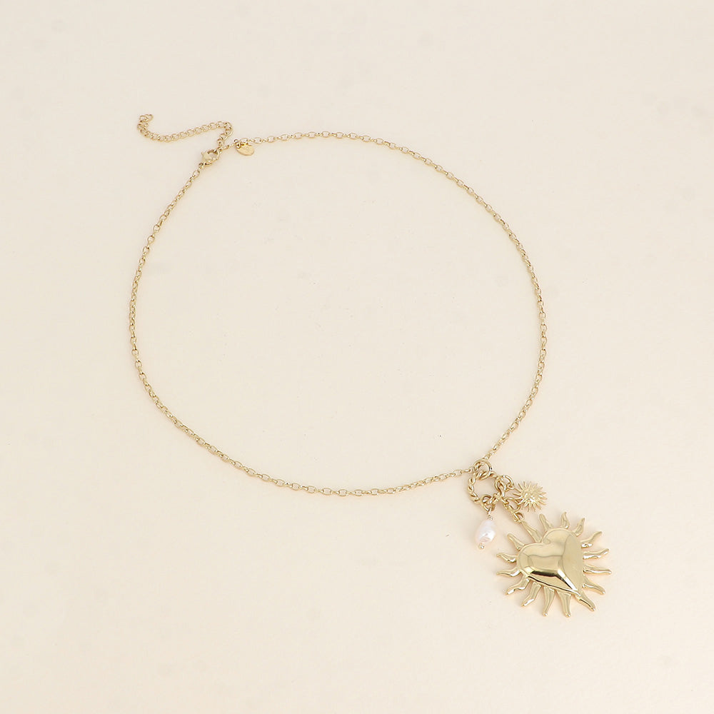 COLLIER - COEUR / DORE OU ARGENT