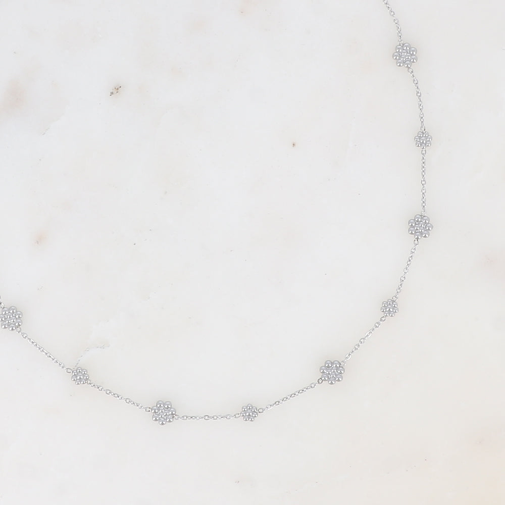 COLLIER - PETITES FLEURS / DORE OU ARGENT