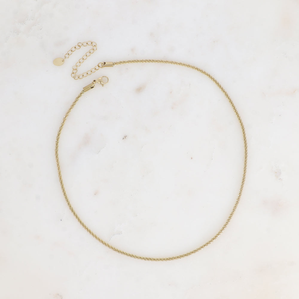 COLLIER ISOLDA - MAILLE EFFET QUADRILLE TORSADE