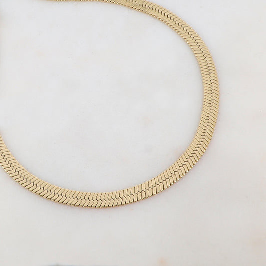 COLLIER EN MAILLE MIROIR / DORE OU ARGENT