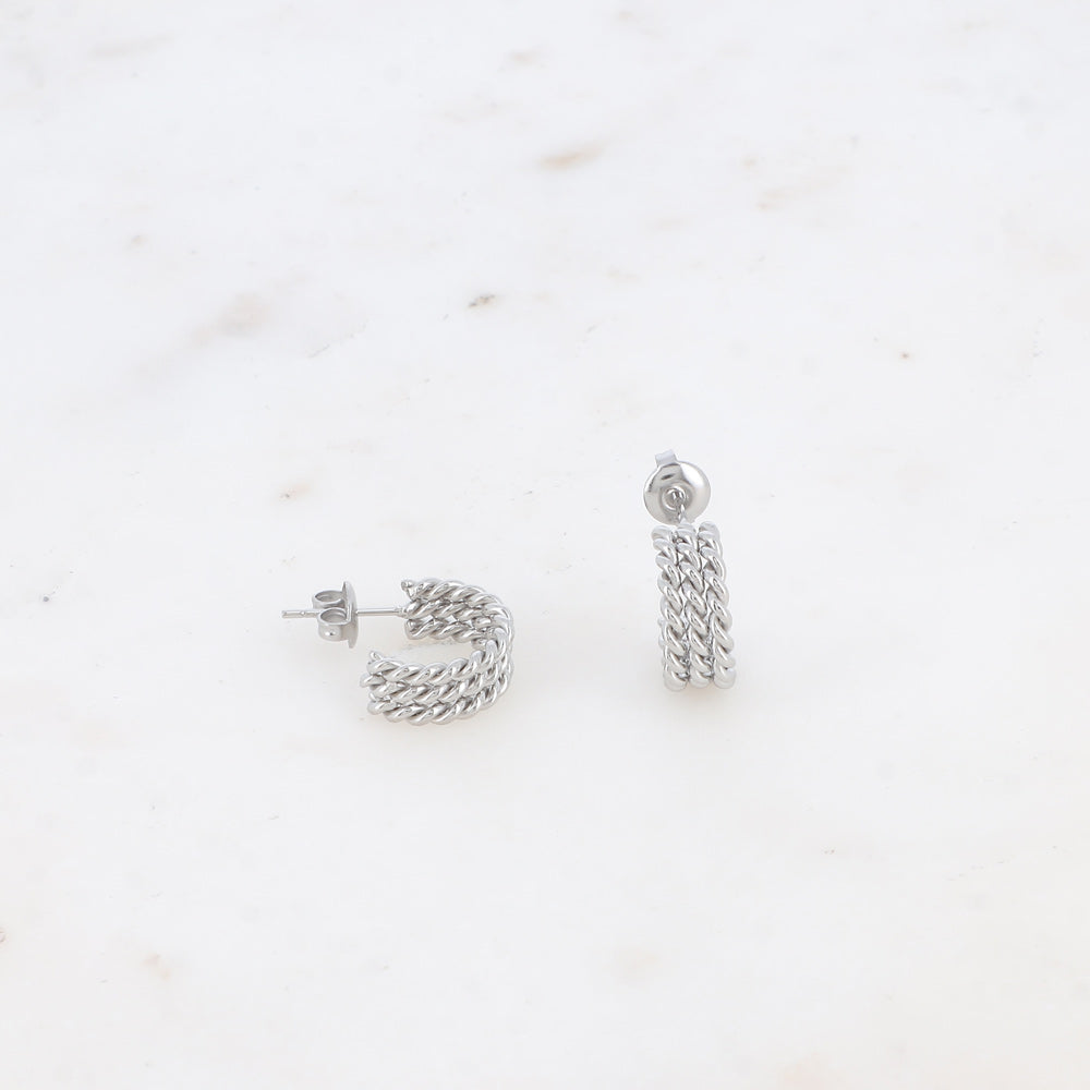 CREOLES - TRIPLE TORSADE / DORE OU ARGENT
