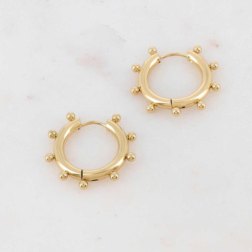 CREOLES AVEC 9 BOULES / DORE OU ARGENT