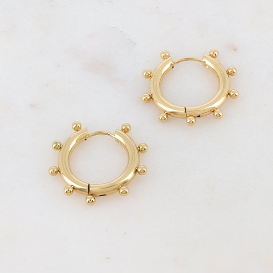 CREOLES AVEC 9 BOULES / DORE OU ARGENT