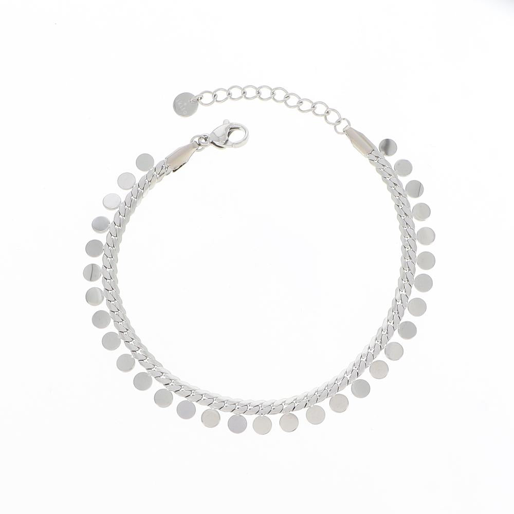 BRACELET AVEC PASTILLES / DORE OU ARGENT