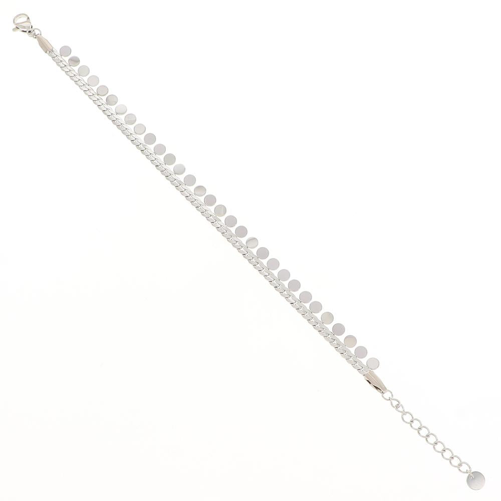 BRACELET AVEC PASTILLES / DORE OU ARGENT