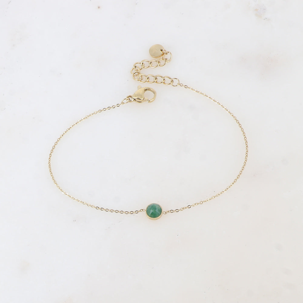 BRACELET SOHAN STONE DORÉ / 3 COULEURS DIFFERENTES