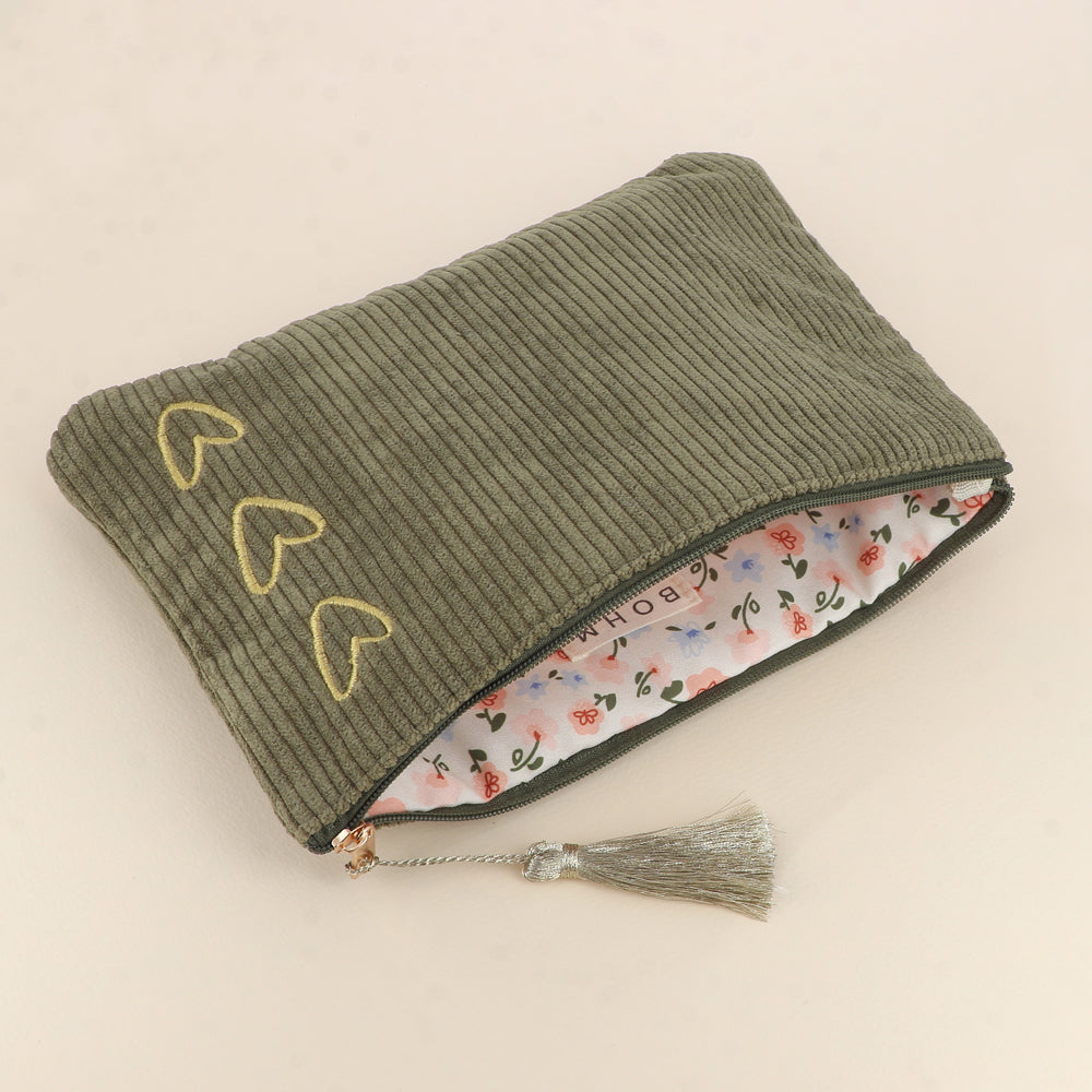 TROUSSE - 3 COEURS - VELOURS CÔTELÉ / PLUSIEURS COULEURS