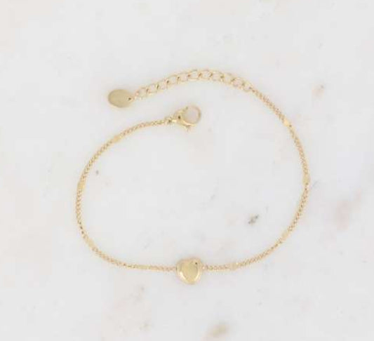 BRACELET - COEUR / DORE OU ARGENT
